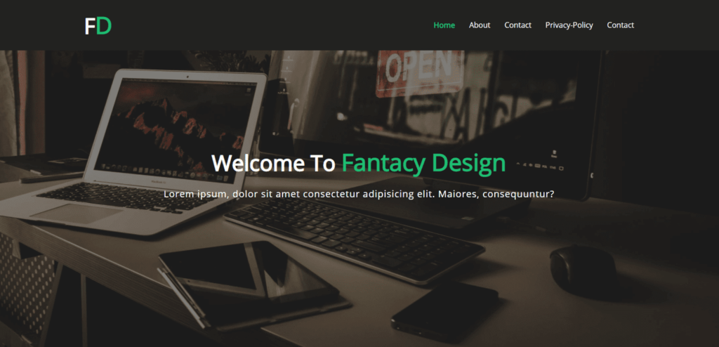header in html