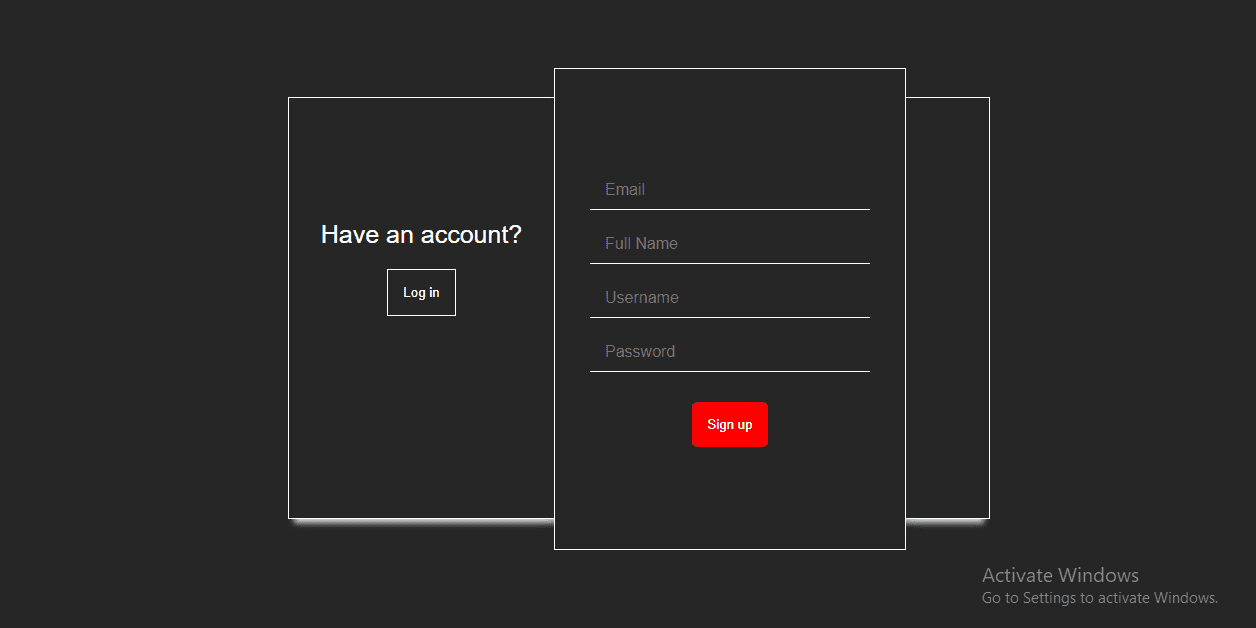 login and signup form in HTML template free download