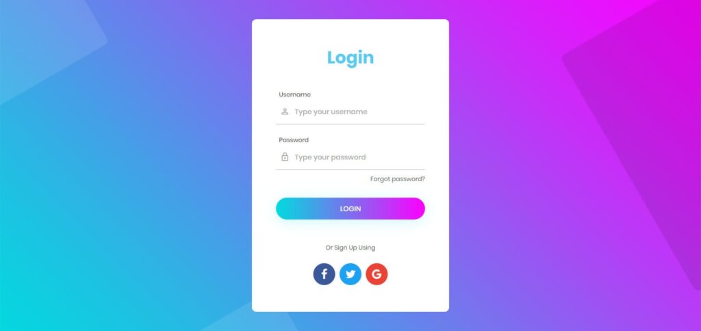 login form
