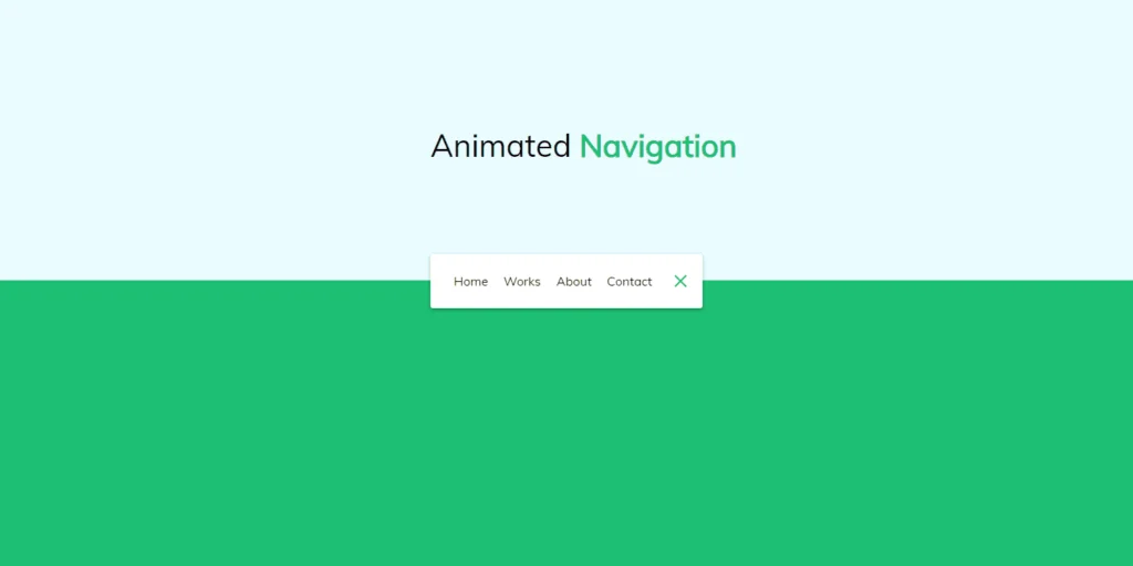 animated navbar in html and css with source code