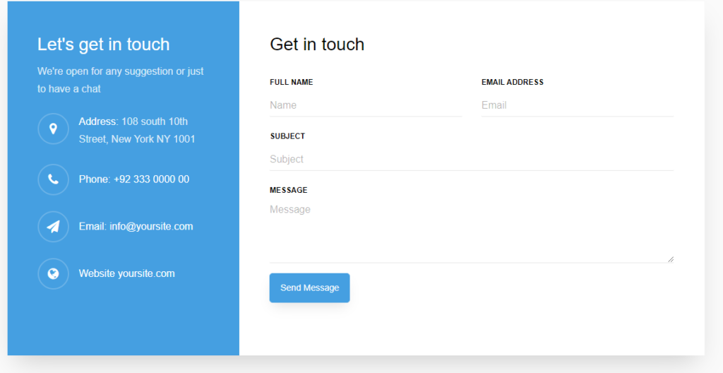 contact us page