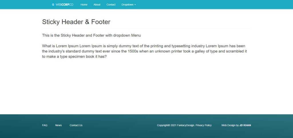 header footer design