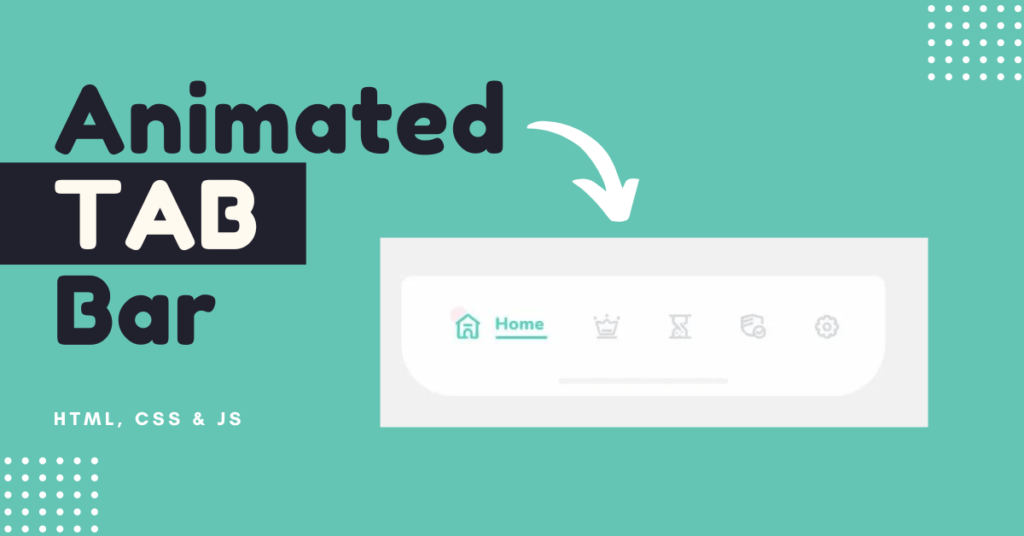 Animated Tab Bar in Html and CSS responsive
