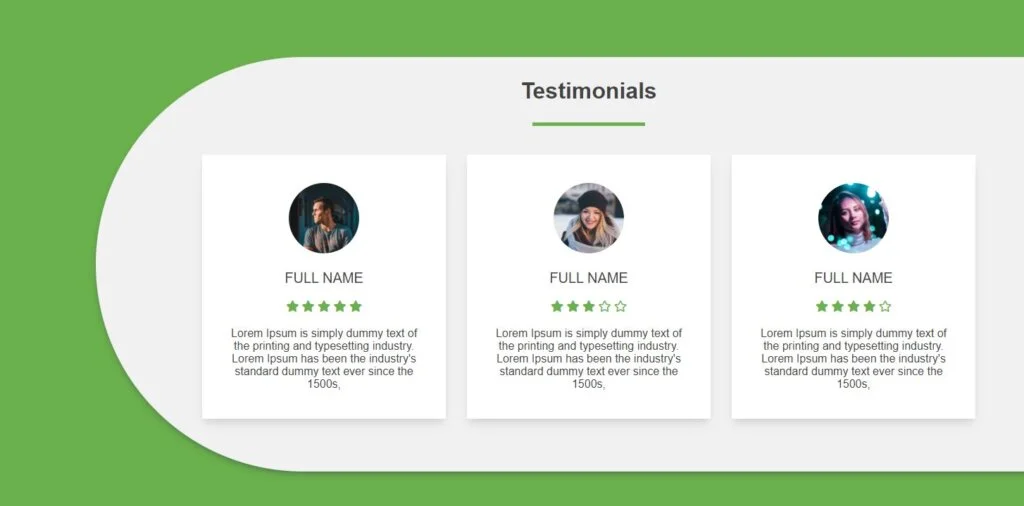 Testimonial HTML template free download