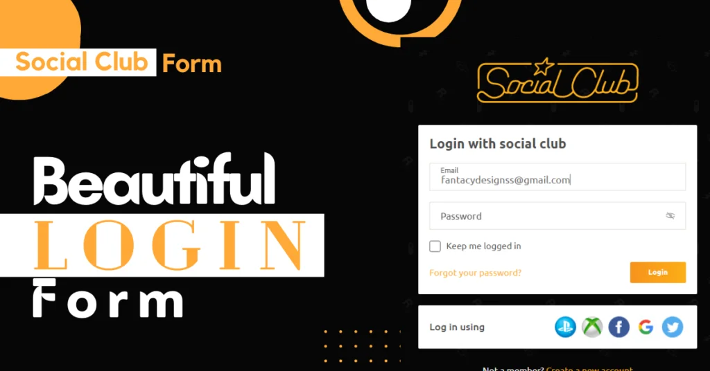 Beautiful login form HTML and CSS