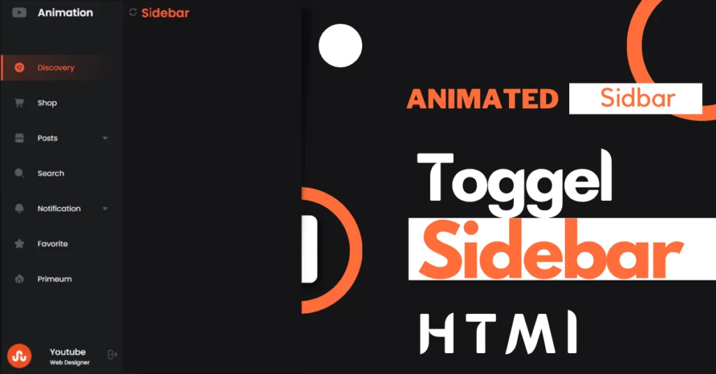 Side menu in HTML, CSS, and javascript with source code
