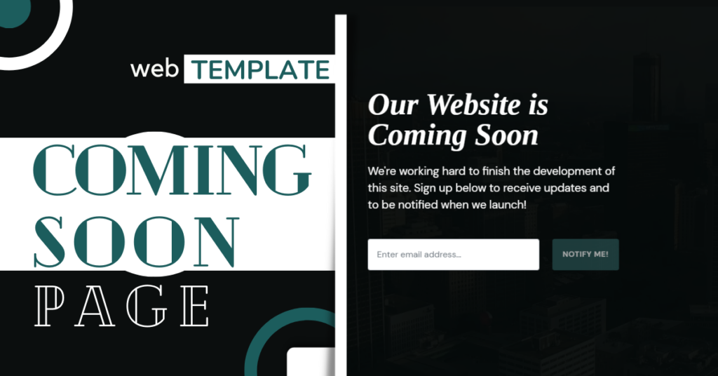 Side menu in HTML CSS and javascript with source code 2 Comming Soon Page
