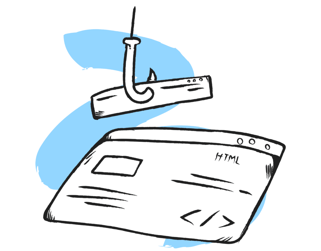 An illustration of a website being built.