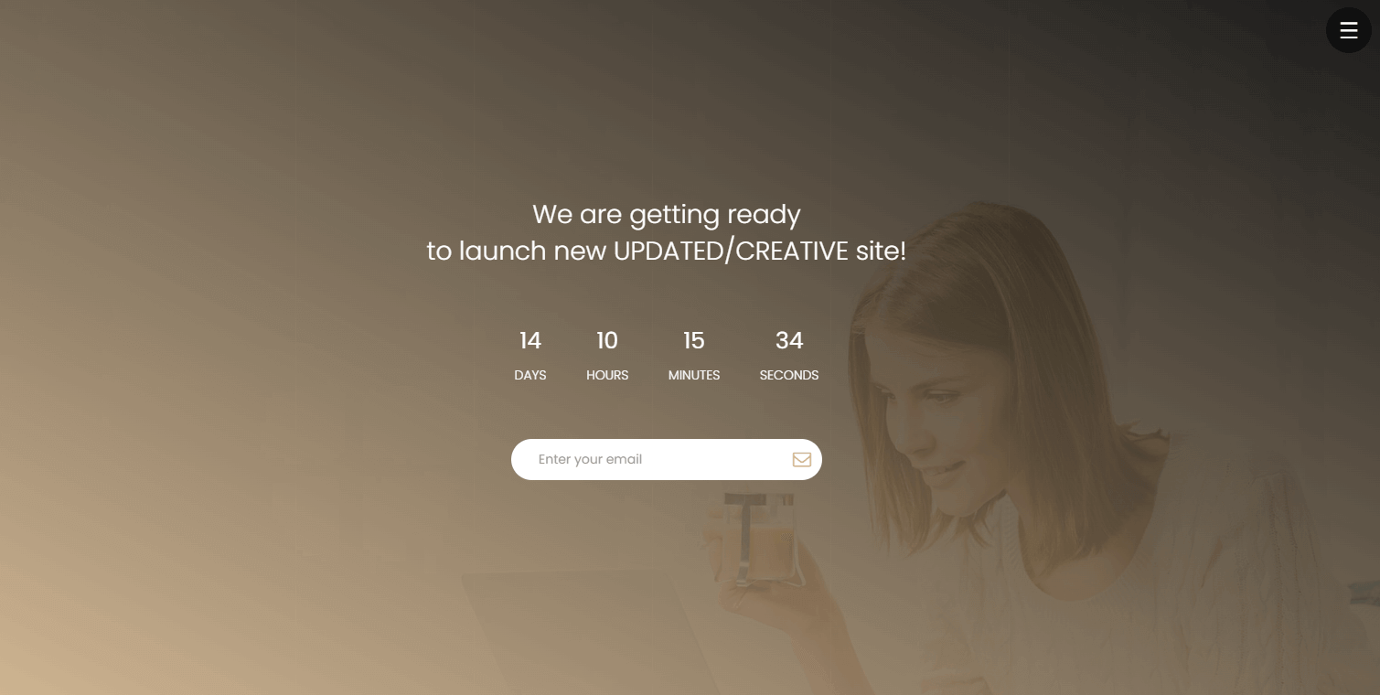 Unique Coming Soon page template free download