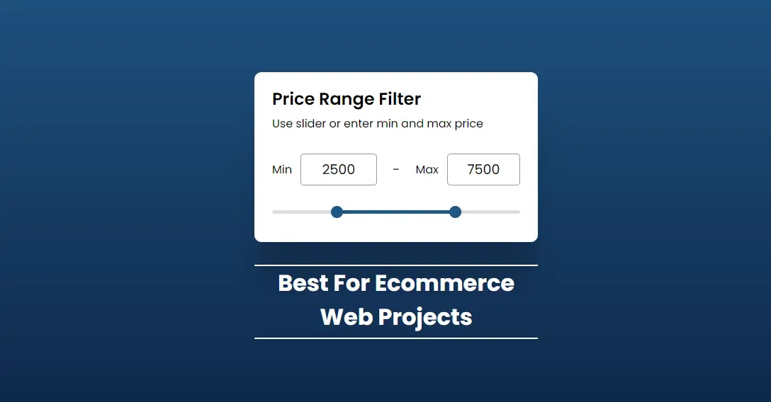 Free Price Range Slider in JavaScript